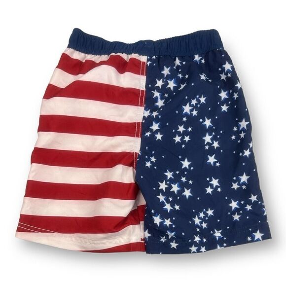 Oshkosh B’Gosh Boys Patriotic Stars And Stripes July 4th Swim Trunks - Picture 4 of 5